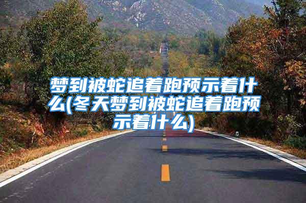 梦到被蛇追着跑预示着什么(冬天梦到被蛇追着跑预示着什么)