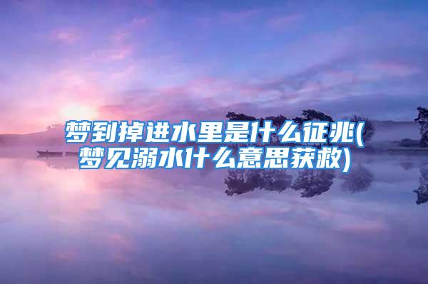 梦到掉进水里是什么征兆(梦见溺水什么意思获救)