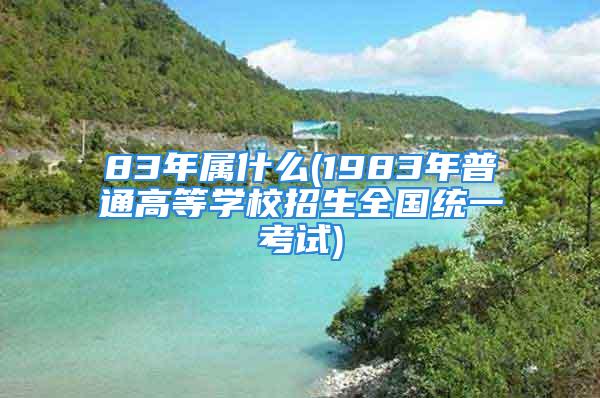 83年属什么(1983年普通高等学校招生全国统一考试)