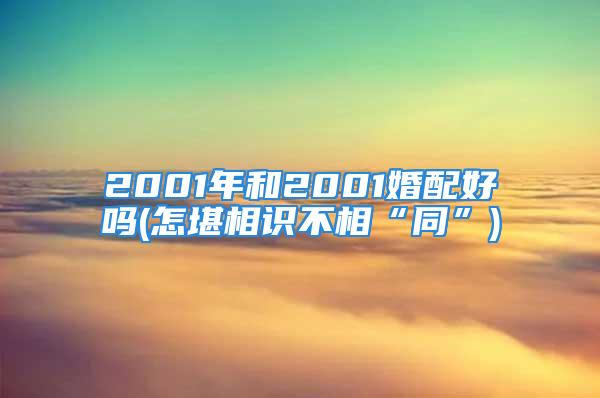 2001年和2001婚配好吗(怎堪相识不相“同”)