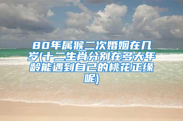 80年属猴二次婚姻在几岁(十二生肖分别在多大年龄能遇到自己的桃花正缘呢)