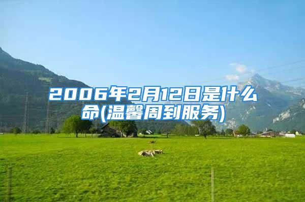 2006年2月12日是什么命(温馨周到服务)