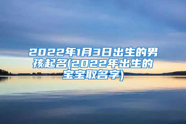 2022年1月3日出生的男孩起名(2022年出生的宝宝取名字)