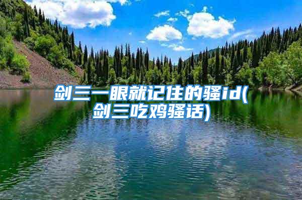 剑三一眼就记住的骚id(剑三吃鸡骚话)