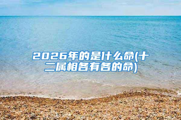 2026年的是什么命(十二属相各有各的命)