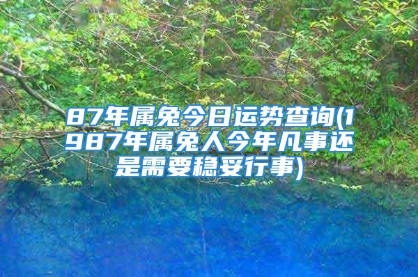 87年属兔今日运势查询(1987年属兔人今年凡事还是需要稳妥行事)