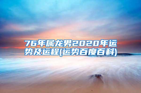 76年属龙男2020年运势及运程(运势百度百科)