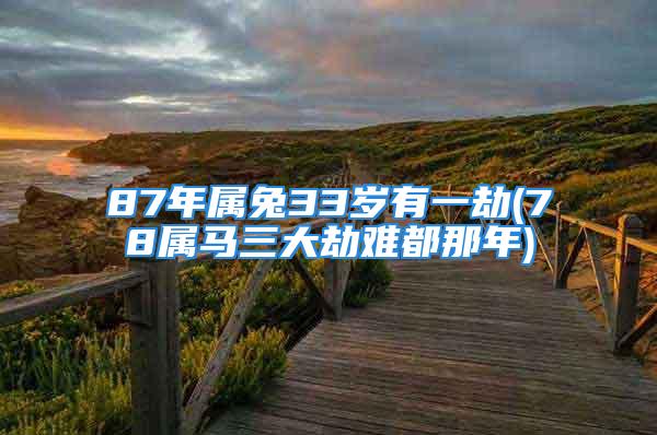 87年属兔33岁有一劫(78属马三大劫难都那年)