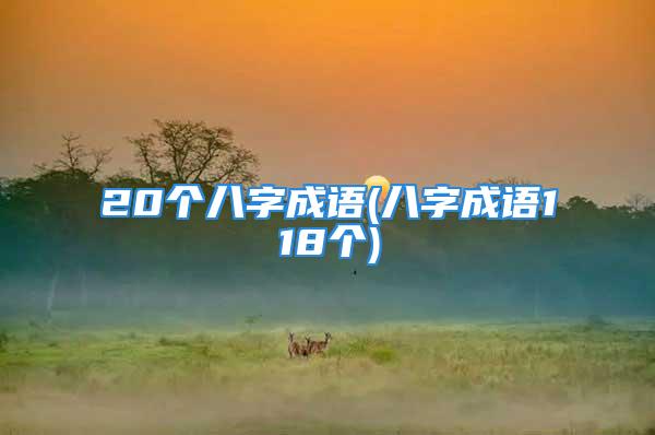 20个八字成语(八字成语118个)