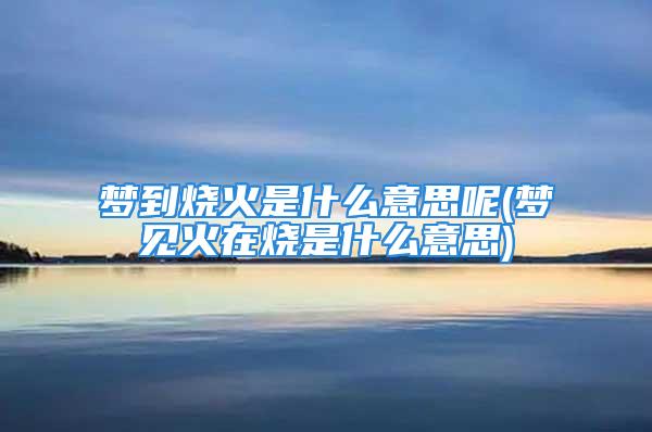 梦到烧火是什么意思呢(梦见火在烧是什么意思)