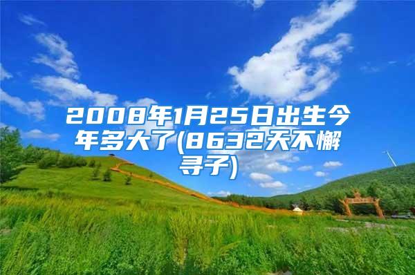 2008年1月25日出生今年多大了(8632天不懈寻子)