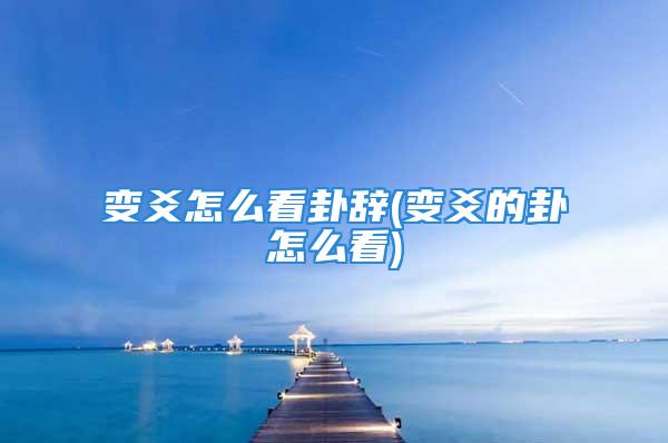 变爻怎么看卦辞(变爻的卦怎么看)