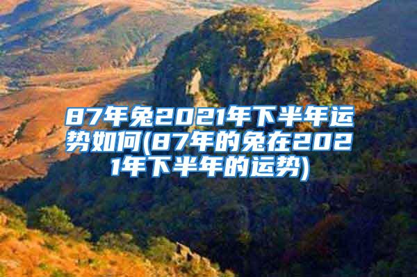 87年兔2021年下半年运势如何(87年的兔在2021年下半年的运势)