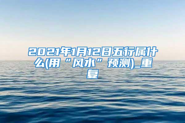 2021年1月12日五行属什么(用“风水”预测)_重复