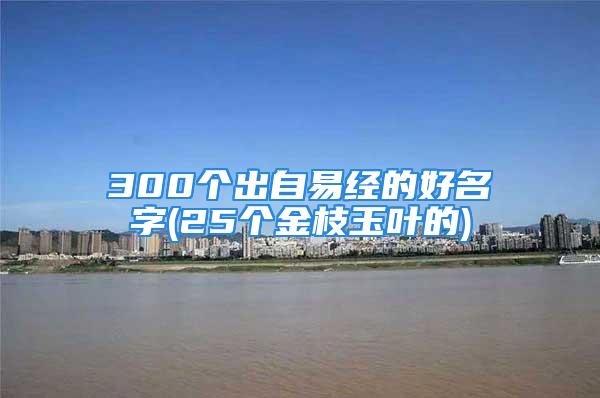 300个出自易经的好名字(25个金枝玉叶的)