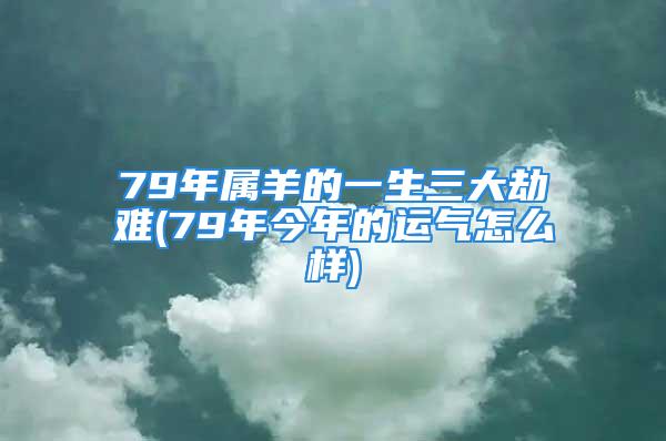 79年属羊的一生三大劫难(79年今年的运气怎么样)