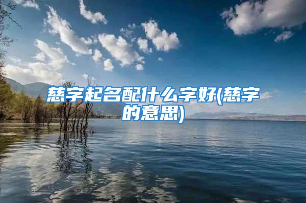 慈字起名配什么字好(慈字的意思)