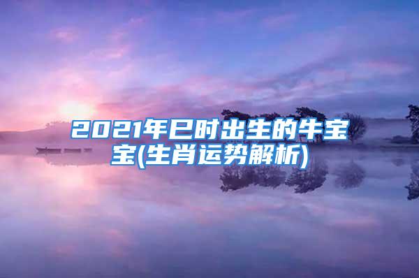 2021年巳时出生的牛宝宝(生肖运势解析)