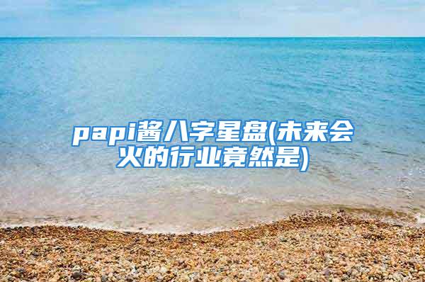 papi酱八字星盘(未来会火的行业竟然是)