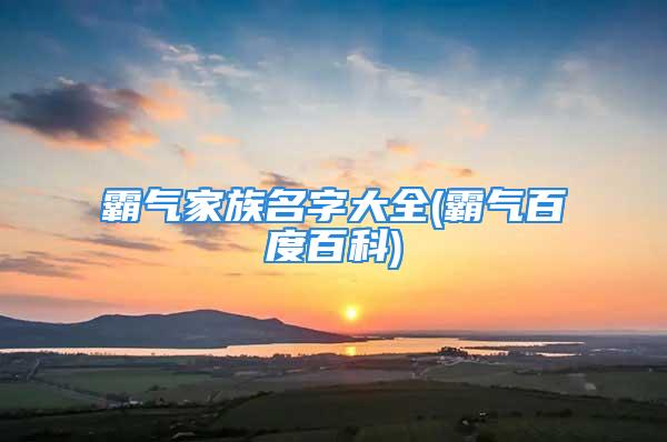 霸气家族名字大全(霸气百度百科)