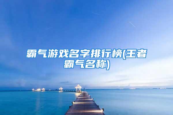 霸气游戏名字排行榜(王者霸气名称)