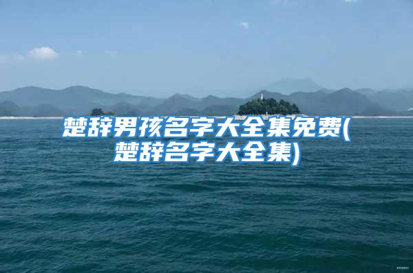 楚辞男孩名字大全集免费(楚辞名字大全集)