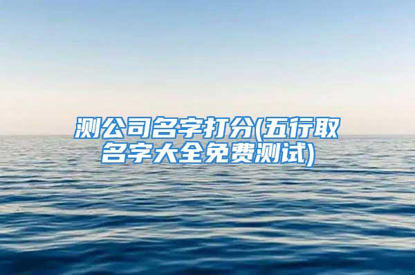 测公司名字打分(五行取名字大全免费测试)