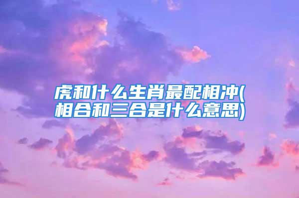 虎和什么生肖最配相冲(相合和三合是什么意思)