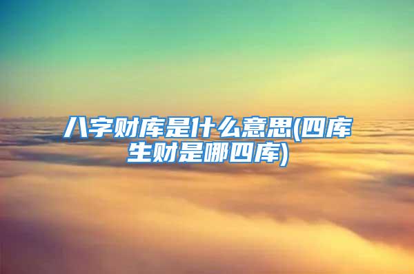 八字财库是什么意思(四库生财是哪四库)