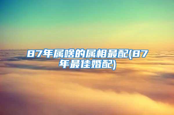 87年属啥的属相最配(87年最佳婚配)