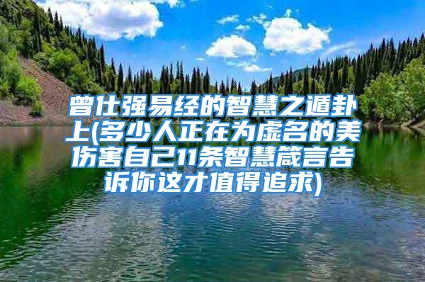 曾仕强易经的智慧之遁卦上(多少人正在为虚名的美伤害自己11条智慧箴言告诉你这才值得追求)