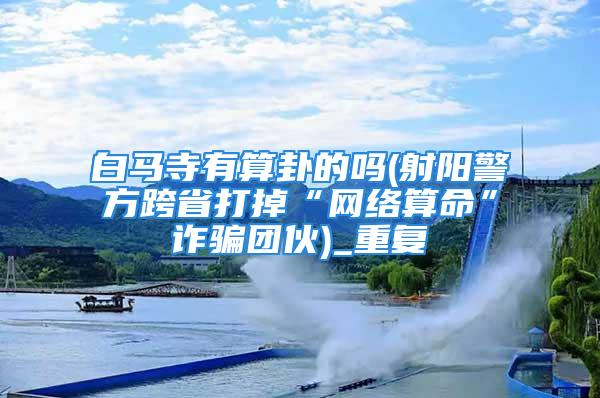 白马寺有算卦的吗(射阳警方跨省打掉“网络算命”诈骗团伙)_重复