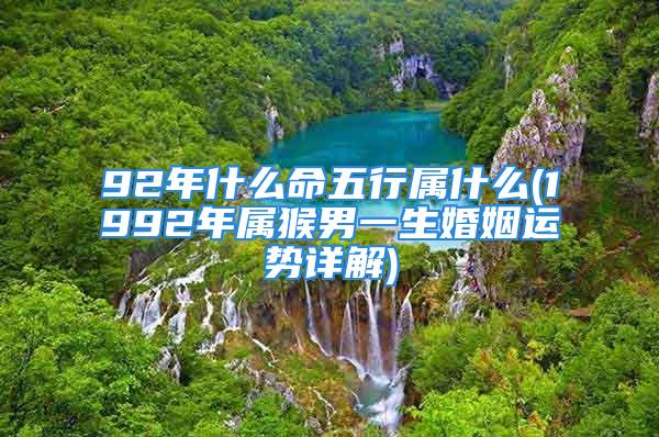 92年什么命五行属什么(1992年属猴男一生婚姻运势详解)