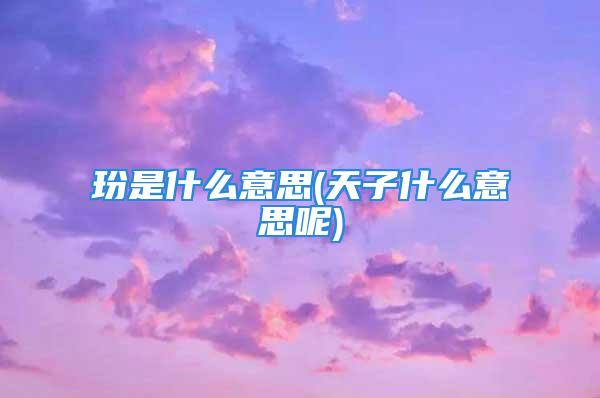 玢是什么意思(天子什么意思呢)